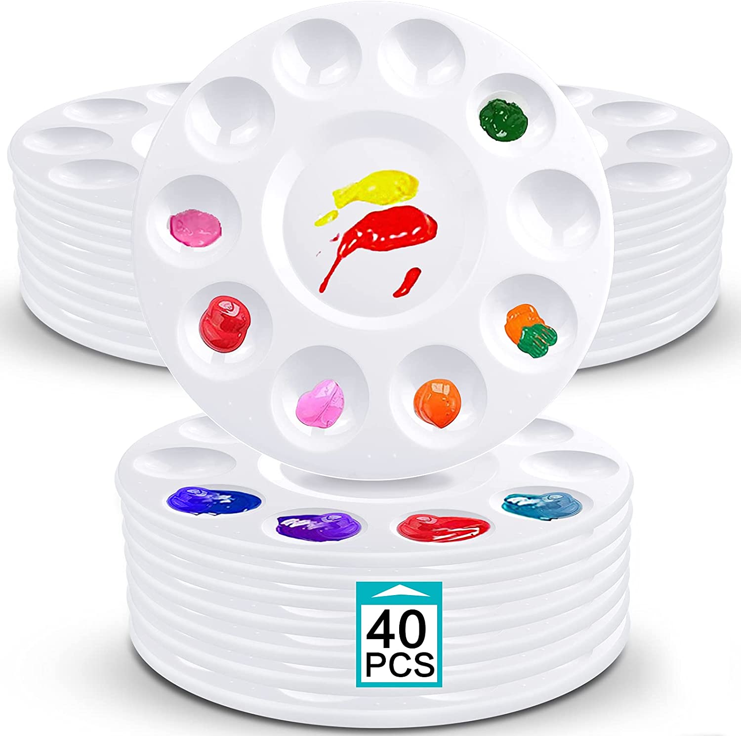 Hulameda 28 Pcs Paint Tray Palettes Plastic for Kids to Put Cupcake and Art  Pain for sale online